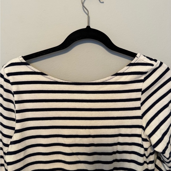 Amour Vert Striped Dress with Buttons (Back) - Picture 2 of 5